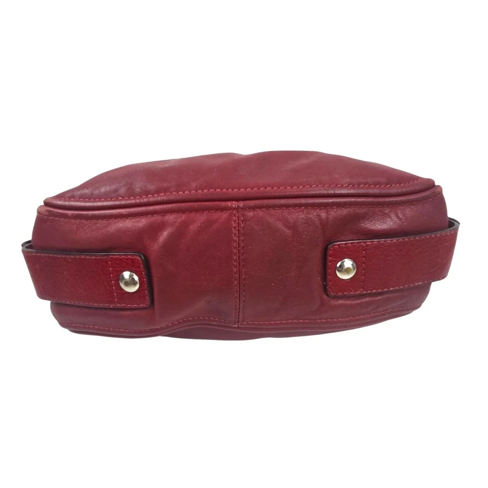 Coach Vintage Red Leather Zoe Hobo Shoulder Bag Slouchy Y2K Purse F12671 READ!